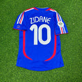 Zinedine Zidane France 2006 World Cup Blue Retro Kit – | | – Back View