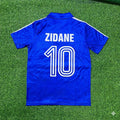 France World Cup Retro Football Jersey Retro – Zinédine Zidane – Back View