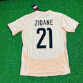 Juventus Away Retro Football Jersey – Zinedine Zidane 21 – Back View
