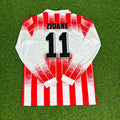 1990/92 Zinedine Zidane Cannes 11 Number Retro Long Sleeve Football Jersey Collection – Back View