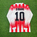 Zinedine Zidane Cannes 1990/92 Retro Long Sleeve Football Jersey – Back View