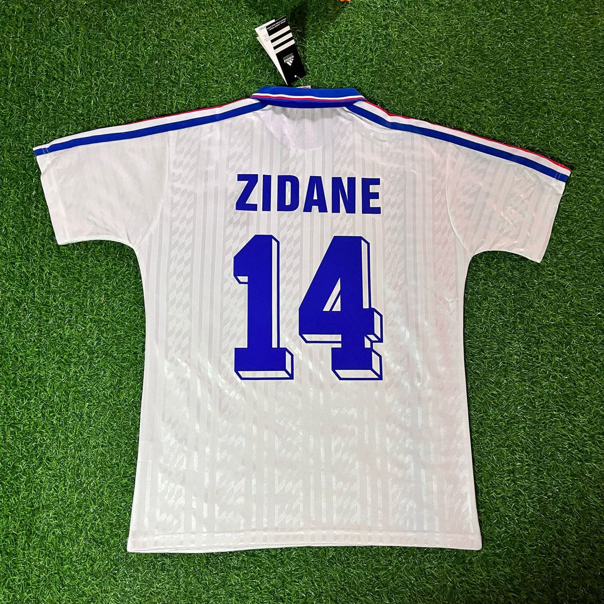 Zinedine Zidane France 1994 USA World Cup Retro Jersey – Back View