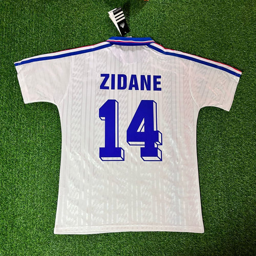 1994 France USA World Cup Retro Jersey – Zinedine Zidane – Back View