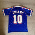 Zinedine Zidane France 1998 World Cup Retro Football Jersey – Back View