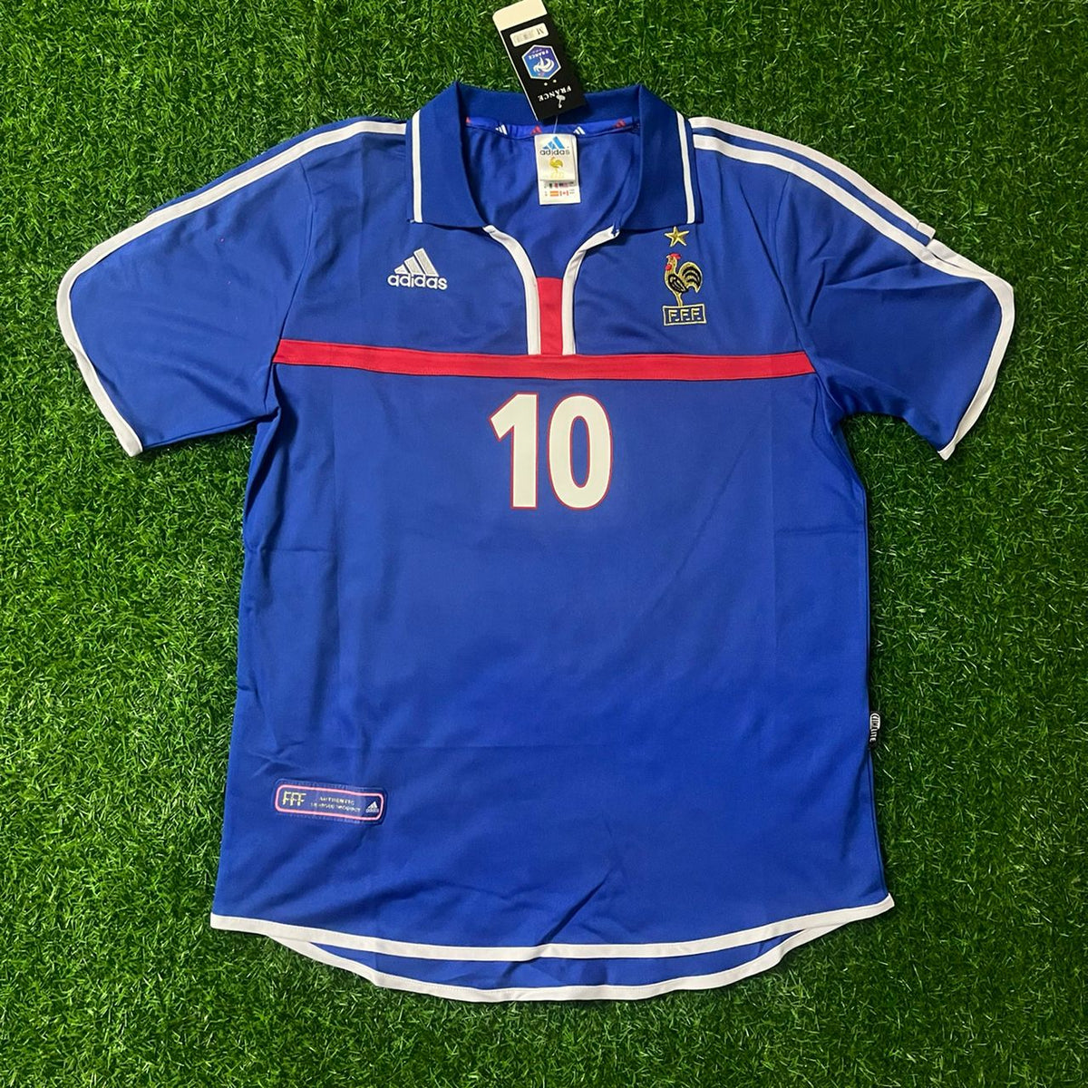 Zinedine Zidane France EURO 2000 2002 Retro Football Jersey – Front View