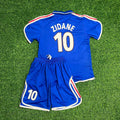 Zinedine Zidane France EURO 2000 2002 Retro Kids Jersey – Back View