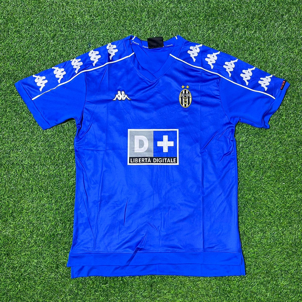 Zinedine Zidane Juventus 1999/00 Blue Retro Football Jersey – Front View