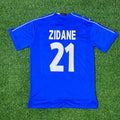 Zinedine Zidane Juventus 1999/00 Blue Retro Football Jersey – Back View