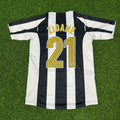 Zinedine Zidane #21 Juventus 2004-2005 Black White Home Retro Football Jersey – Back View