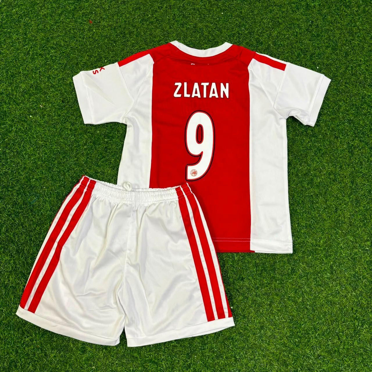 Ajax White Kids Retro Football Jersey – Zlatan Ibrahimović – Back View