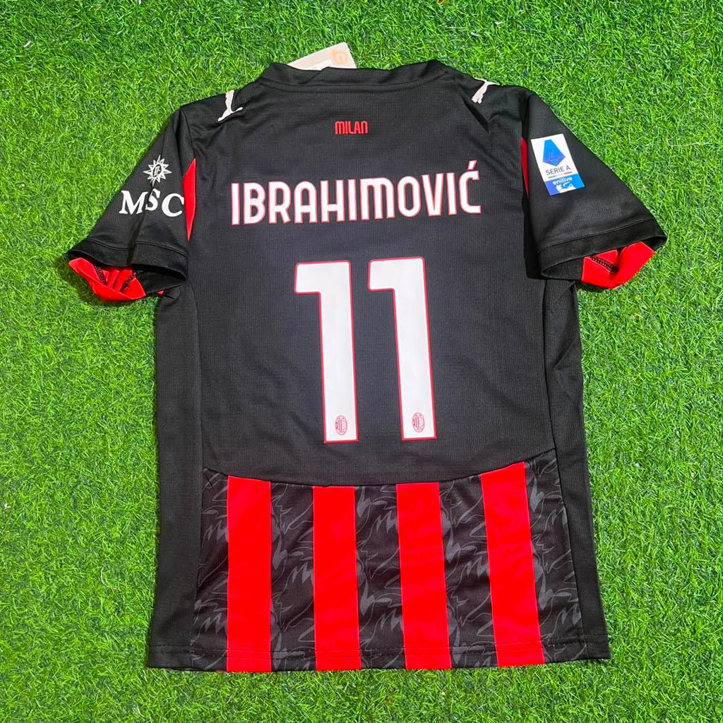 Zlatan Ibrahimovic AC Milan Football Retro Legend Jersey – Back View
