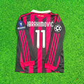 AC Milan Long Sleeve Football Jersey – Zlatan Ibrahimovic – Back View