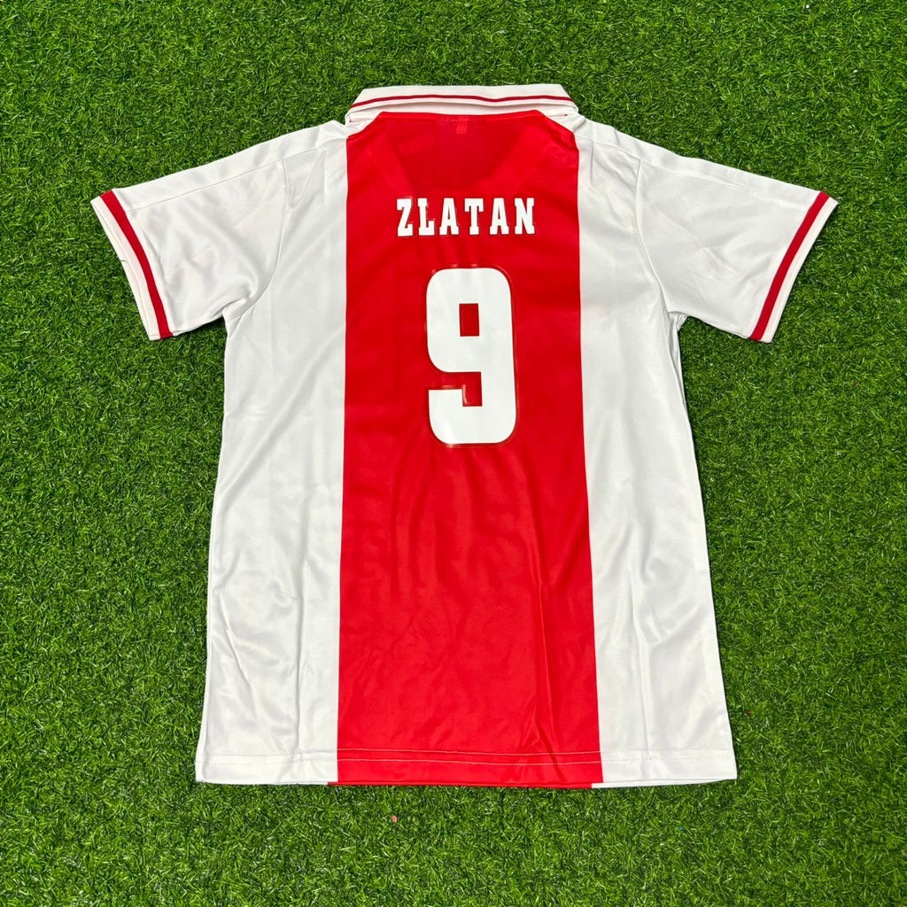 Ajax 2000s White Retro Football Jersey – Zlatan Ibrahimović – Back View