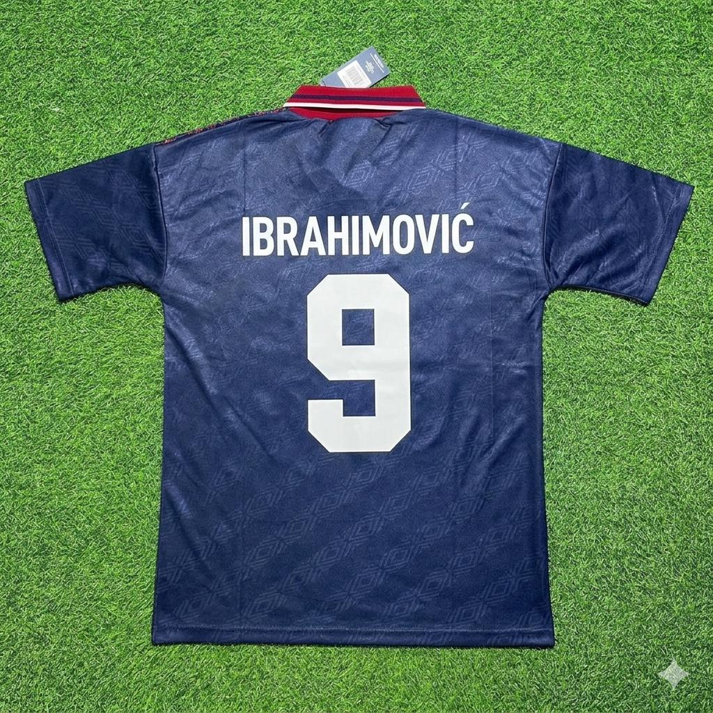 Zlatan Ibrahimovic #9 Ajax Away Retro Football Jersey – Back View