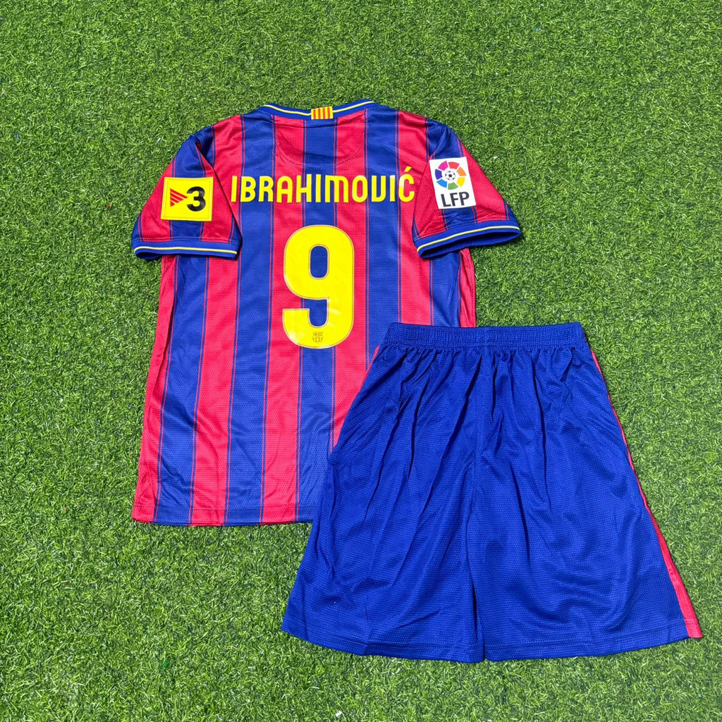 2009/10 Zlatan Ibrahimović Barcelona Kids Home Retro Football Jersey – Back View