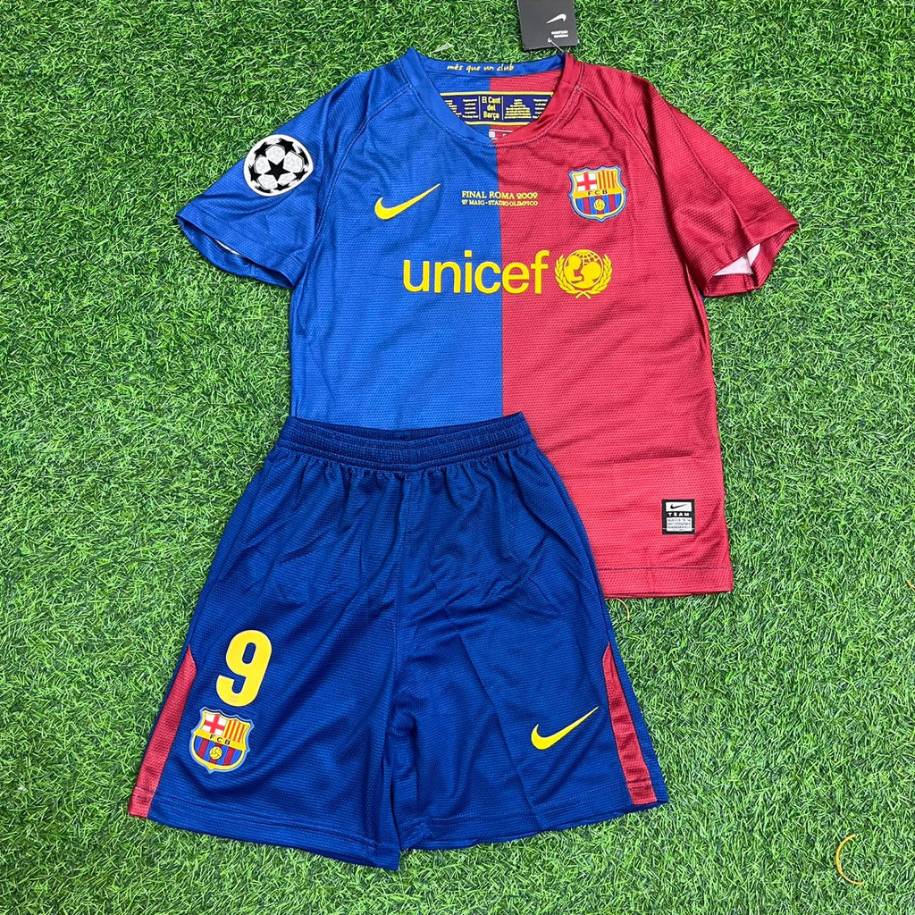 2009 Zlatan Ibrahimović Barcelona Final Retro Kids Football Jersey Collection – Front View