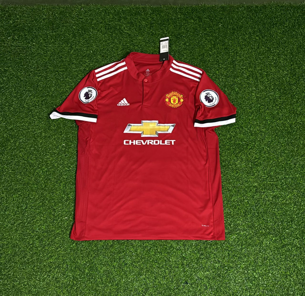 2017/18 Romelu Lukaku Manchester United Red Retro Football Jersey Collection – Front View