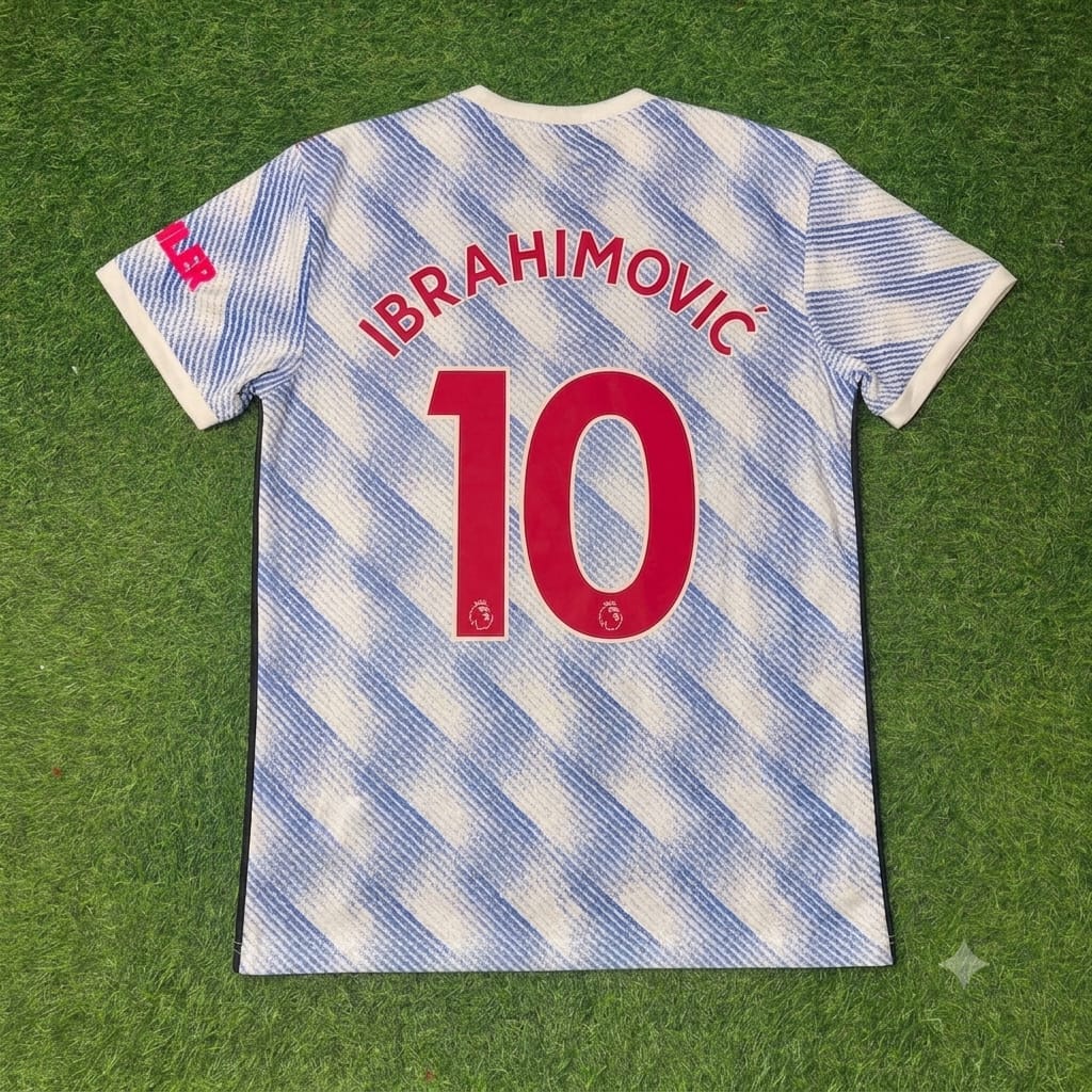 Zlatan Ibrahimovic Manchester United Away Special Retro Football Jersey – Back View