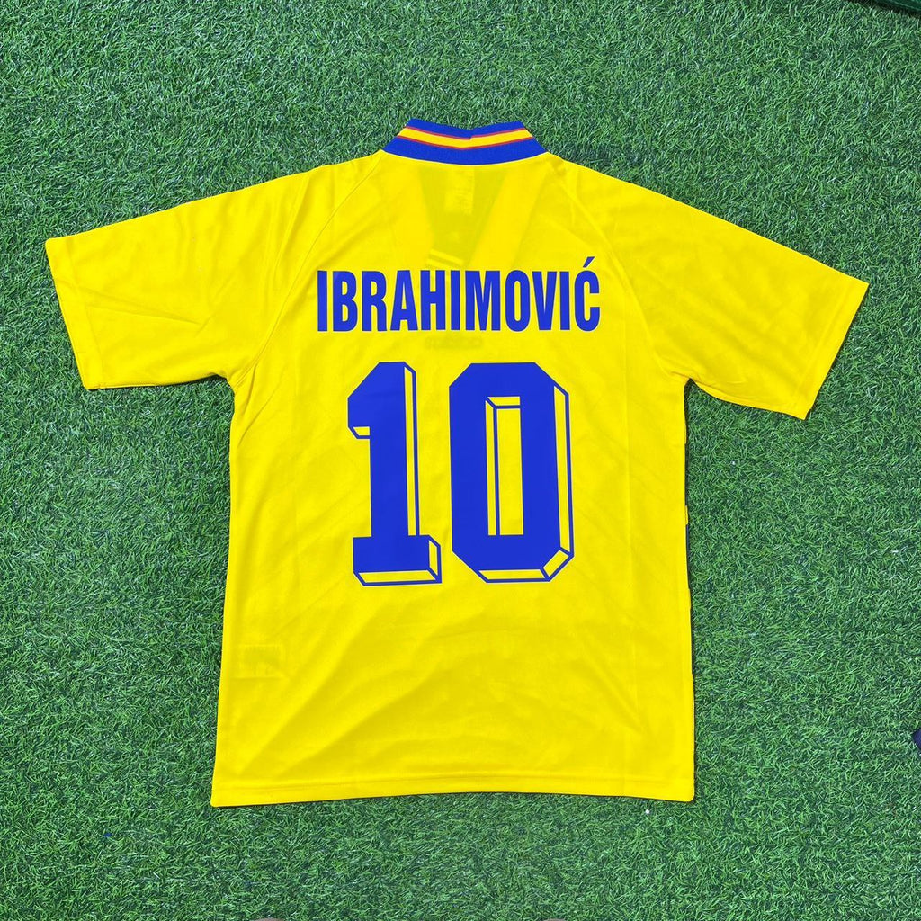 Zlatan Ibrahimovic Sweden Retro Football Jersey Collection – Back View
