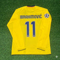 Barcelona 08/09 Season Yellow Away Retro Jersey – Zlatan Ibrahimovic FC – Back View
