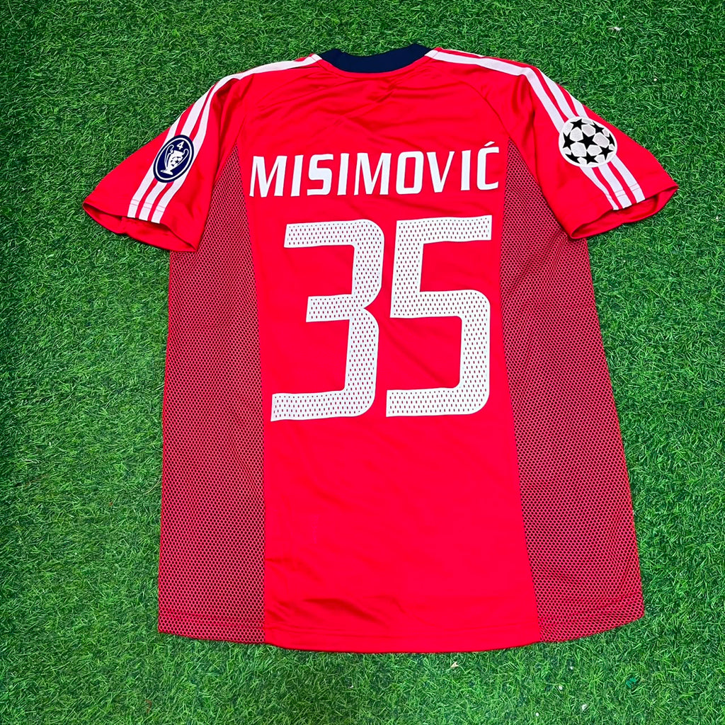 Bayern München 2002/2003 Season Home Red Retro Jersey – Zvjezdan Misimovic – Back View
