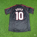 1998/99 Zvonimir Boban #10 AC Milan Black Retro Football Jersey – Back View